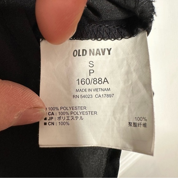 Old  Navy Button Up Blouse Semi Sheer Black Size Small - Picture 8 of 16